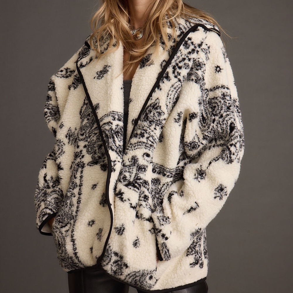 12th Tribe Coyote Printed Sherpa Jacket Size XSXS